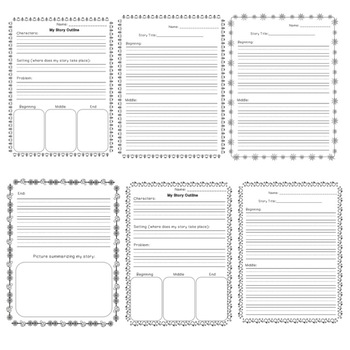 Holiday Themed Beginning, Middle and End Story Writing Template ...