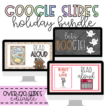 Preview of Holiday Themed Google Slides Templates BUNDLE | Holidays/Seasonal | Editable