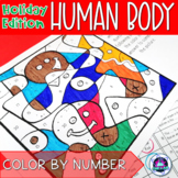 Holiday Themed Human Body Color-by-Number Activity