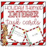 Winter Math- Holiday Themed Integer Task Cards