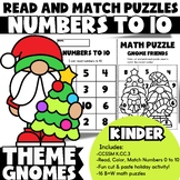 Holiday Themed Number Recognition to 10 Math Puzzles for K