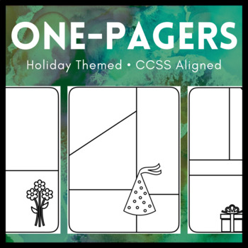 Preview of Holiday Themed One-Pager Templates for Valentine's Day, Spring, Winter, and More
