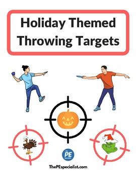 holiday themed printable throwing targets christmas thanksgiving halloween