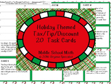 Holiday Themed Tax, Tip, Discount Task Cards