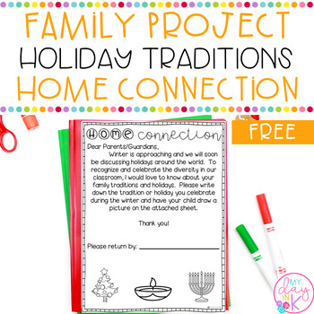Preview of Holiday Traditions Family Letter FREEBIE | Holidays around the World