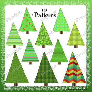 Holiday Tree Clip Art by Blossom and Bee Studio | TpT