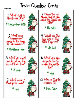 Holiday Trivia Board Game Freebie by Christine Statzel | TpT