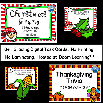 Preview of Holiday Trivia Boom Cards