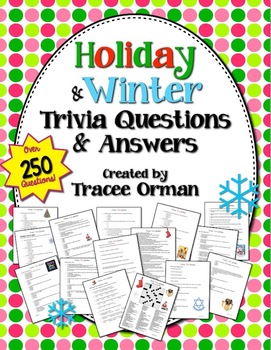 Holiday Trivia Flashcards