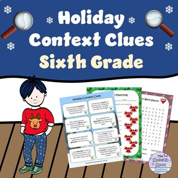Preview of Holiday Upper Elementary/Middle School Vocabulary Activities (Grade 6)