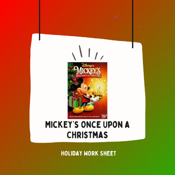 Preview of Holiday Video Sheet - Mickey’s Once Upon a Christmas