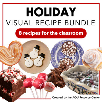 Preview of Holiday Visual Recipe Bundle | 8 Christmas Visual Recipes