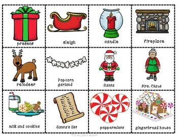 Christmas Bingo by Candy Apple Speech | Teachers Pay Teachers