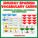 Holiday Vocabulary Cards in Spanish: Tarjetas de Vocabulario