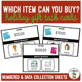 Holiday Which Item Can I Buy? Task Cards