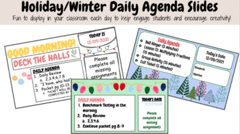 Preview of Holiday/Winter Daily Slides