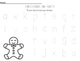 Holiday Winter Gingerbread ABC's Tracing Pages Uppercase &
