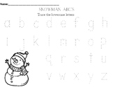 Holiday Winter Snowman ABC's Tracing Pages Uppercase & Low