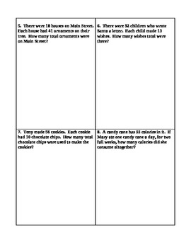 Holiday Word Problems - Double Digit Multiplication by Crundy | TpT