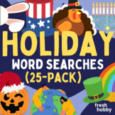 Holiday Word Search Collection (25 Puzzles / Every U.S Hol