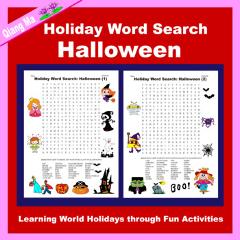 Preview of Holiday Word Search: Halloween