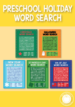 Preview of Holiday Word Search Packet