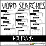 Holiday Word Searches for the ENTIRE School Year