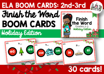 Preview of Holiday Finish the Word Boom Cards