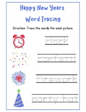 Holiday Word Tracing Worksheets
