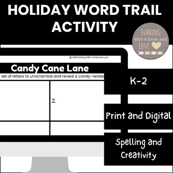 Preview of Holiday Word Trail Activity