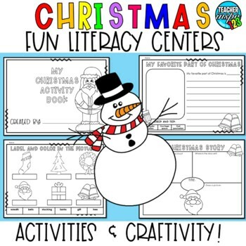 Preview of Winter Holidays and Christmas Writing Activities for December Literacy Stations
