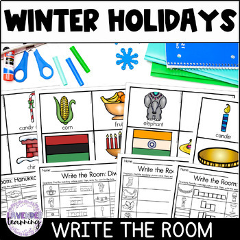 Preview of Holiday Write the Room - Christmas Write the Room - December Write the Room