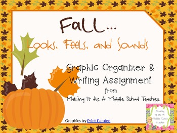 Preview of Holiday Writing Activity ~ Fall...Looks, Feels, & Sounds....