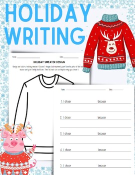Preview of Holiday Writing | Design an Ugly Sweater