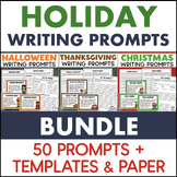 Holiday Writing Prompts BUNDLE Halloween Thanksgiving Christmas