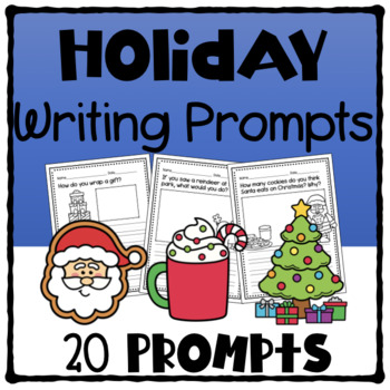 Preview of Holiday Writing Prompts/ Winter Break Writing Journal- 20 Fun Prompts!