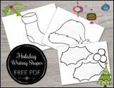 Holiday Writing Shapes and Prompts FREEBIE