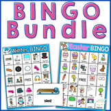 Holiday Year Long Bingo Bundle for spring summer fall and winter