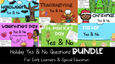 Holiday Yes/No Questions Flashcard Bundle Special Educatio