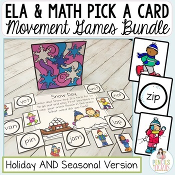 Preview of Year Round Reading and Math Games | Holiday & Seasonal Bundle