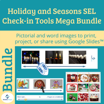 Preview of Holiday and Seasons Daily SEL Check-Ins Tools and Writing Prompts Mega Bundle