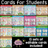 Holiday and Special Day Cards for Students Bundle - editab