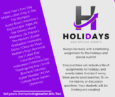 Holiday and Special Events Marketing Assignments