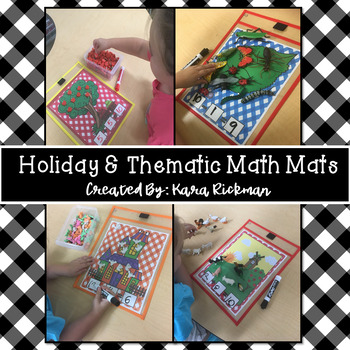 Preview of Holiday and Thematic Math Mats: Addition and Subtraction