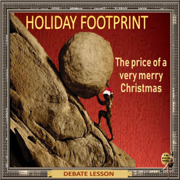 Preview of Holiday footprint –ESL adult power point debate conversation