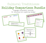 Holiday language practice bundle-conversation, comparison,