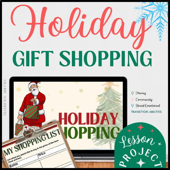 Preview of Holiday or Christmas Shopping Lesson | SPED Budgeting & Community Activities  