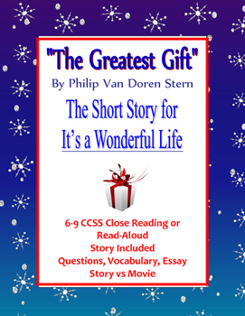 Preview of Holiday or Winter Short Story The Greatest Gift -- It's a Wonderful Life