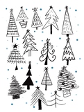 Holiday/winter tree clip art/doodles