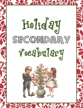 Preview of Holiday/Christmas Vocabulary Packet for Middle/High School